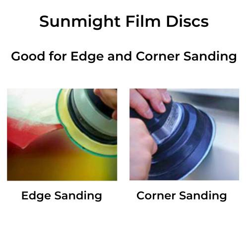 Sunmight 6 Inch 40 Grit Green Film Grip Sanding Disc, 50 pk