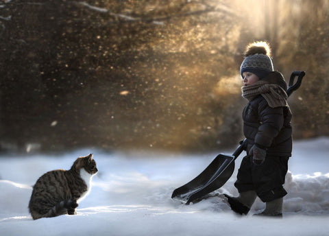 Kids With cat