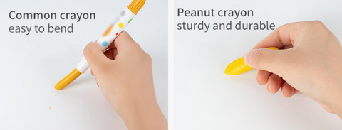 YPLUS Peanut Crayons for Kids, 12 Pastel Colors Washable Toddler