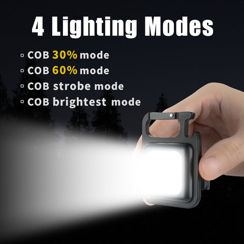 COB flashlight with different lighting modes