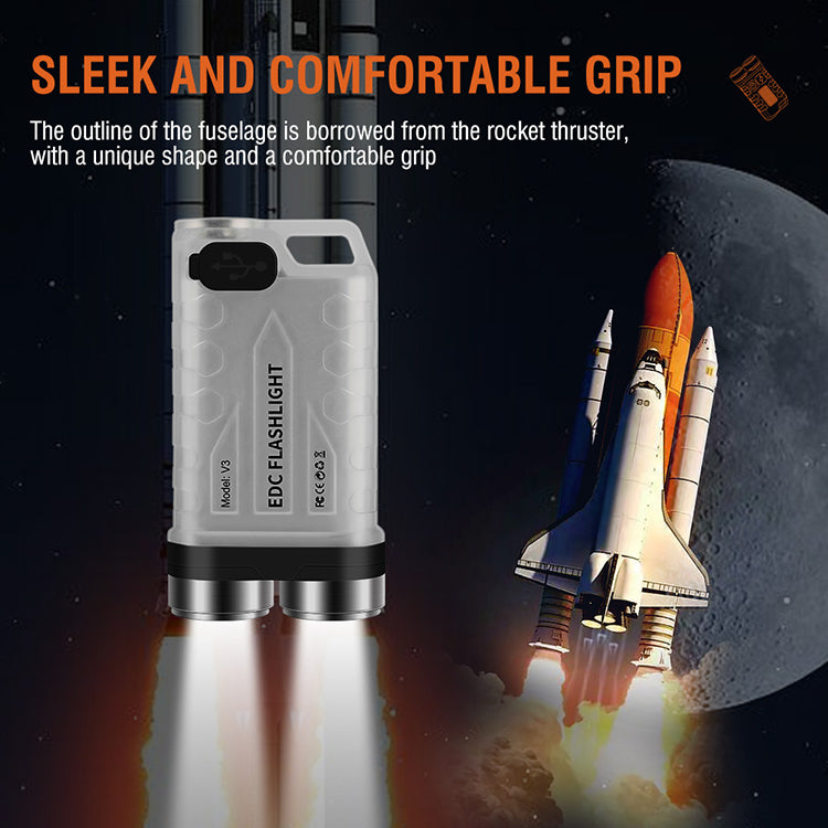 Mini Flashlight with a Unique Rocket Design
