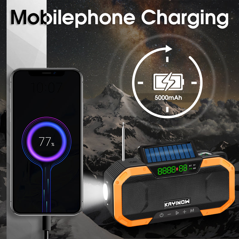 Radio with USB chargers can charge phones and other devices