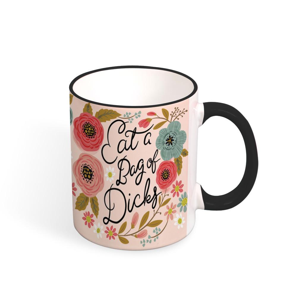 Ceramic Colored Coffee Mug Cup mouth and Handle Custom Design Printing with Your Photos Patterns or Text