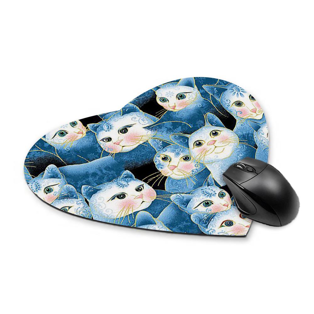 Cute Practical Heart Shaped Mouse Pad Rubber Custom Design Printing with Your Photos Patterns or Pictures