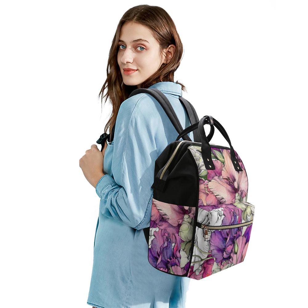 Large Capaticy Fashion Durable Waterproof Mommy Bag Polyester Cloth Custom Design Printing with Your Photos Pictures or Text