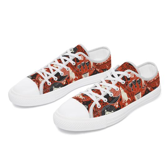 Low Top Canvas Shoes Skateboard Sneakers for Women Men Comfortable and Breathable Custom Design Printing with Your Photos or Text