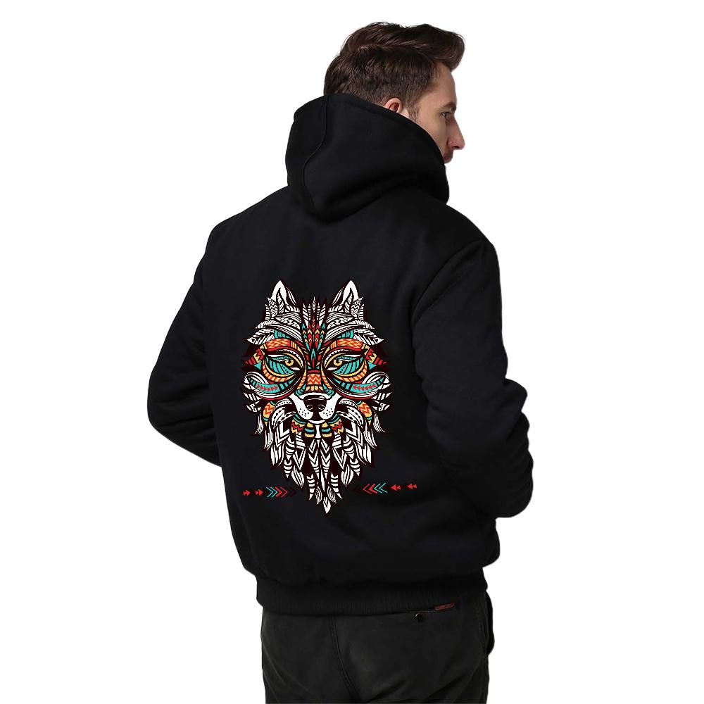 Men's Full Zipper Warmth Thickened Plus Fleece Sweater Cheap but Fashionable Custom Design Printing with Your Pictures or Photos