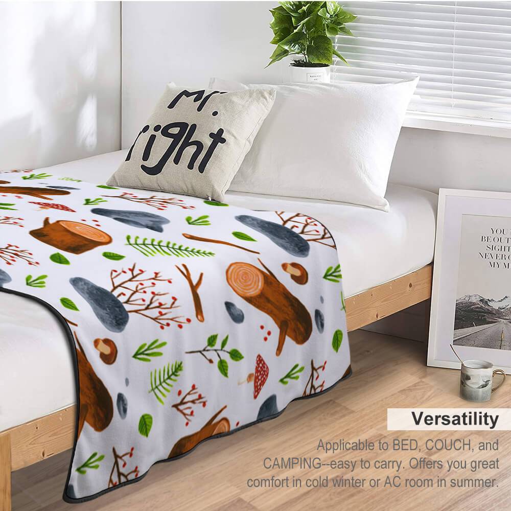 Multifunction Thin Blanket Soft and Light for Siesta and air-Conditioned Room Custom Design Printing with Your Photos Patterns or Text