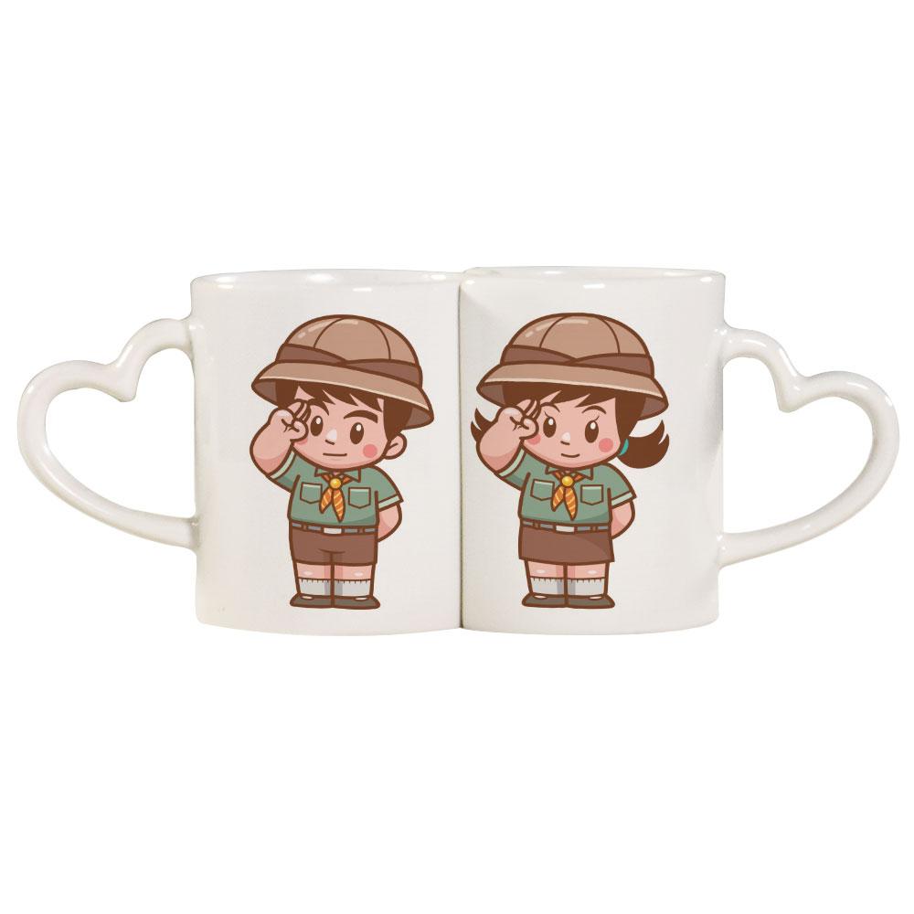 Unique Couple Coffee Mug Set Ceramic