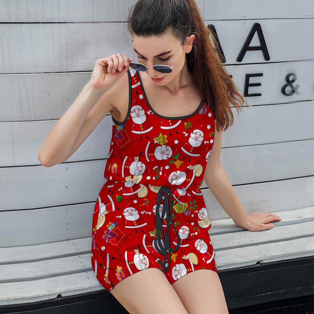 Women's Casual Loose Sleeveless Strappy Jumpsuit T05