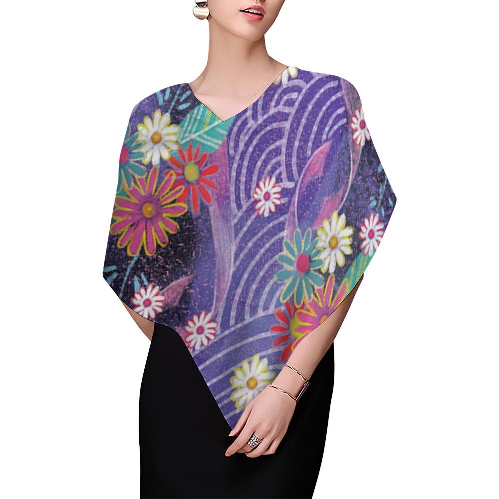 Women's Simulated Silk Scarf Silky and Breathable Neck Scarf for Ladies Custom Design Printing with Your Photos or Pictures