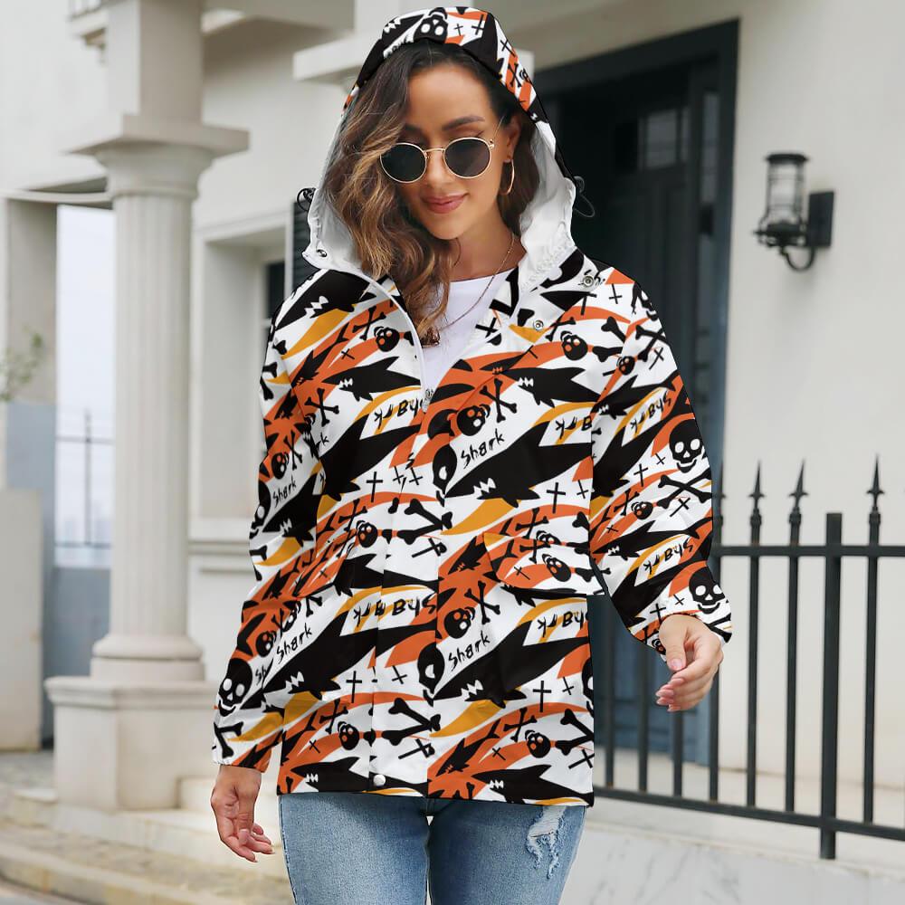 Women's Thin Short Jacket A537 Casual Jacket for Women Custom Design Printing with Your Photos or Text