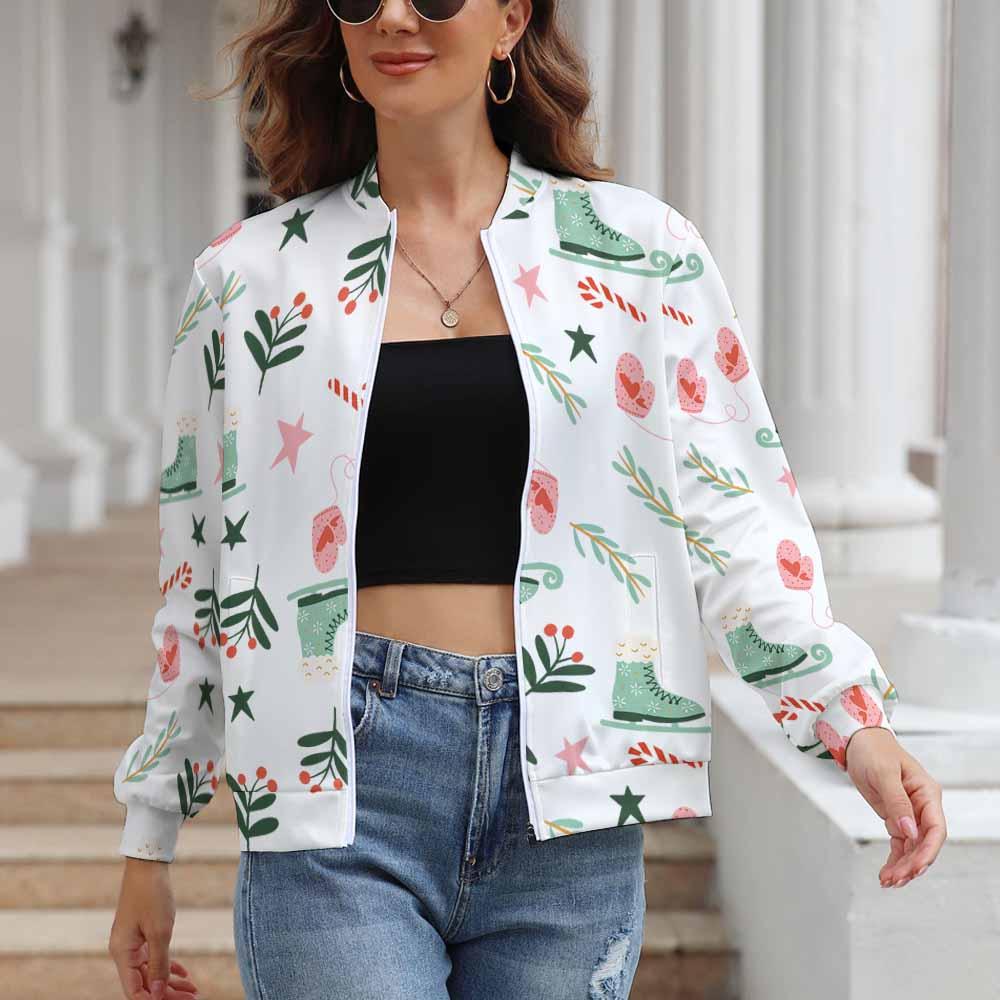 Women's Zipper Jacket LLJK Jacket with Zippers for Women Custom Design Printing with Your Photos or Text