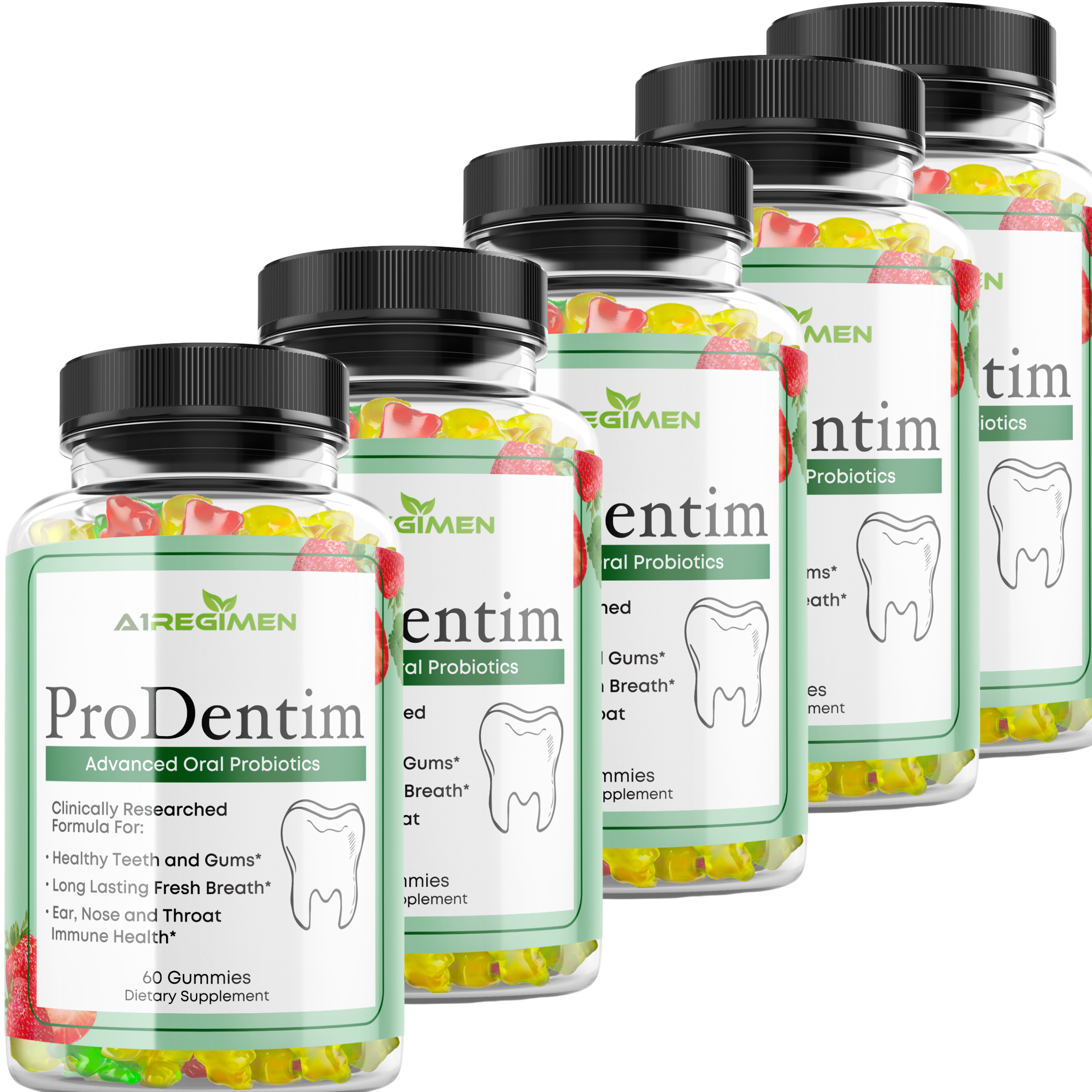 Prodentim for Gums and Teeth -5 Bottles- Chewable Gummies - Prodentim Dental Health Formula Dental Supplement