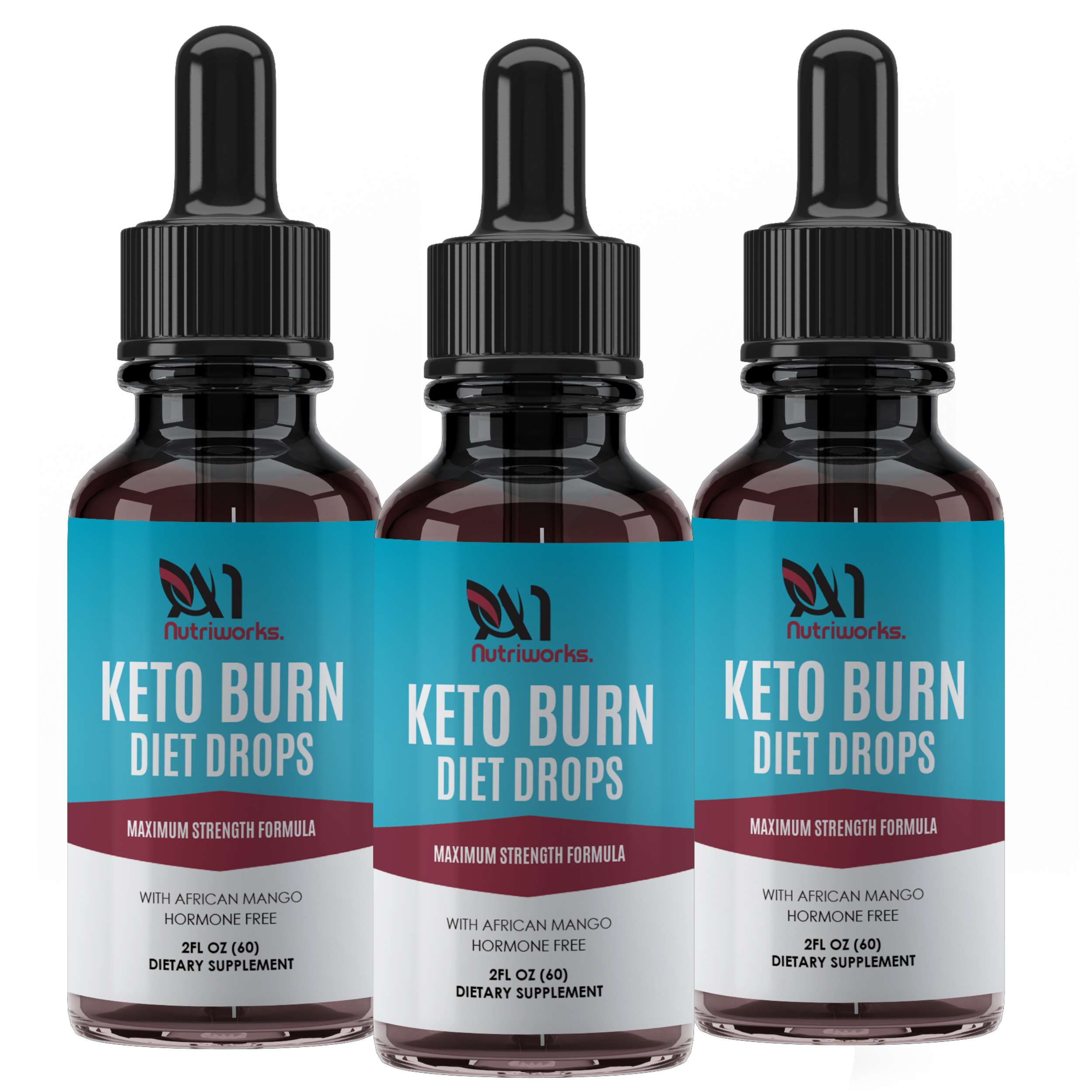 3 Month Supply - Keto Burn Diet Drops - Weight Loss Supplement Fat Burn Appetite Metabolism Ketosis