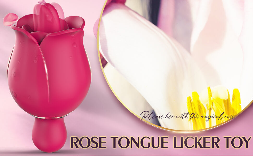 The Extra Powerful Tongue Sensation Adult Rose Vibrator - for Pinpointed Pleasure