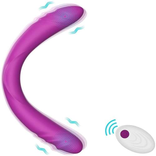 14.8-Inch Bendable Together Vibrating Double-Sided Dildo