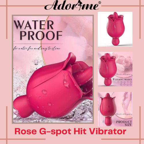 Rose Tongue Licking Toy G spot Hit Mini Vibrator