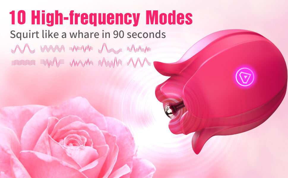 The rose vibrator comes with 10 different high frequency vibrating patterns