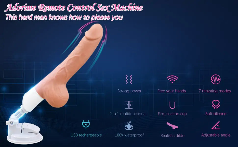 Sex Machine Thrusting Realistic Dildo Sex Toy with Strong Suction Cup