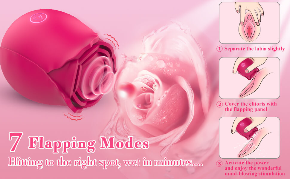 Lia - Rose Toy Tapping Nipple Clitoris Upgraded Stimulator