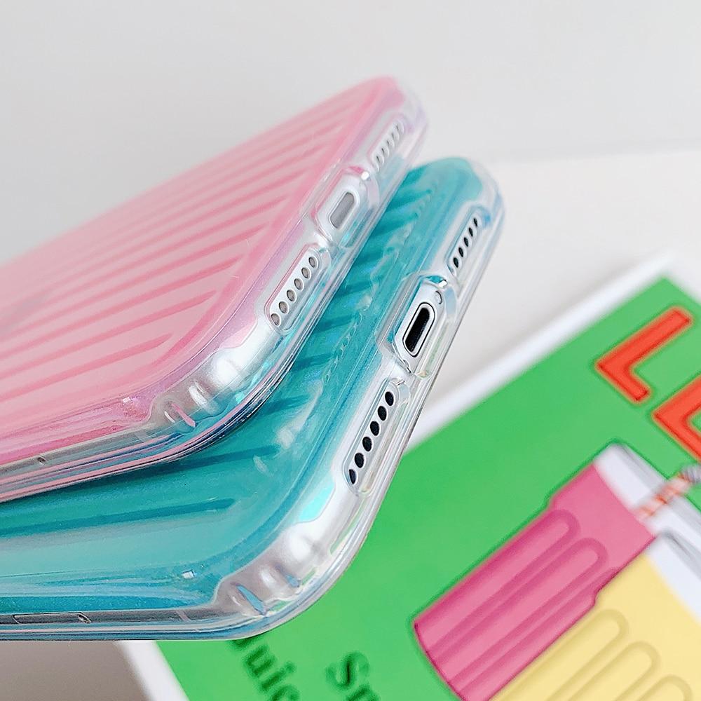 Caseovo Clear Stripes Shockproof Case For iPhone