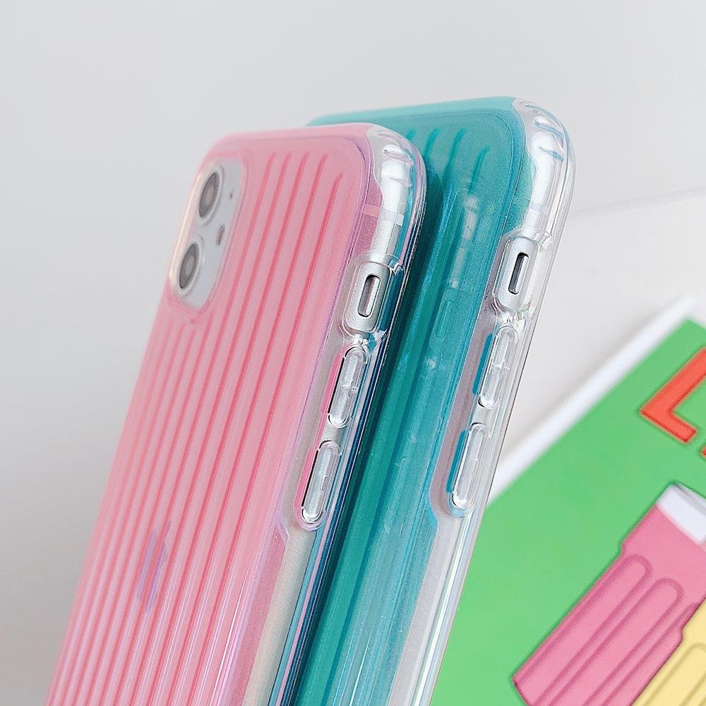 Caseovo Clear Stripes Shockproof Case For iPhone