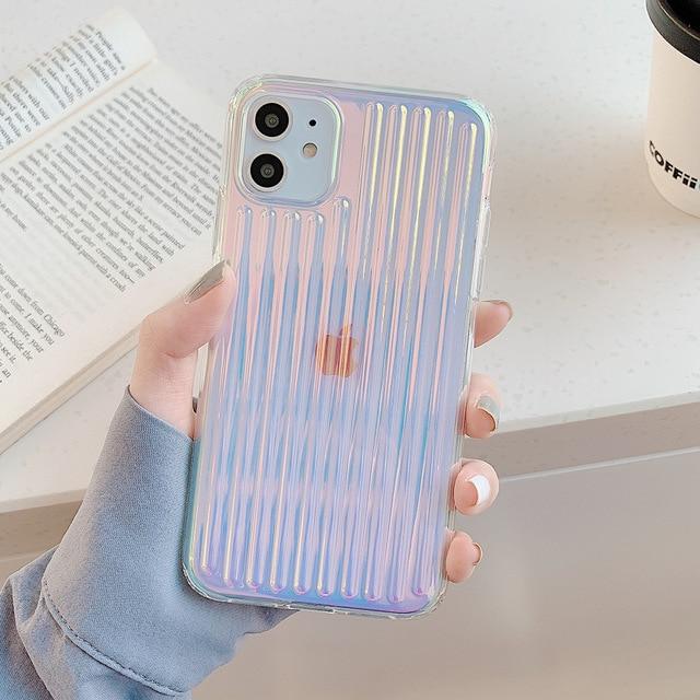 Caseovo Colorful Clear Stripes Case For iPhone