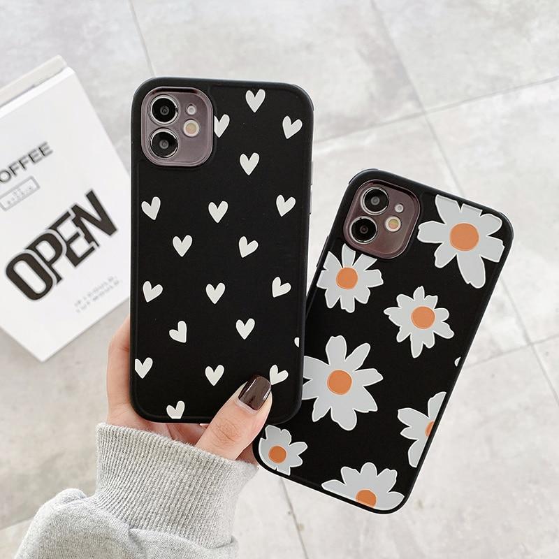 Caseovo Love Series Daisy Love Hearts Case For iPhone