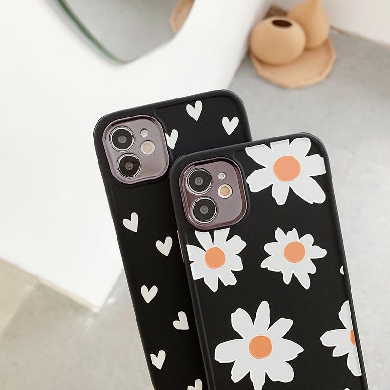 Caseovo Love Series Daisy Love Hearts Case For iPhone