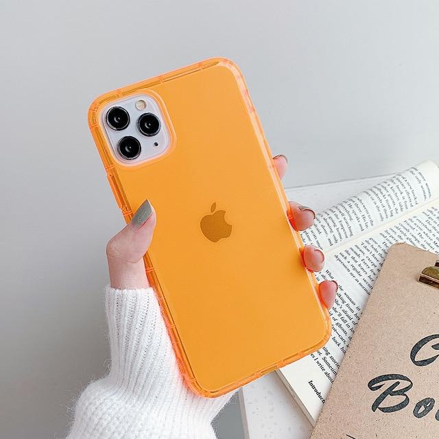 Caseovo Shockproof Transparent Neon Case For iPhone