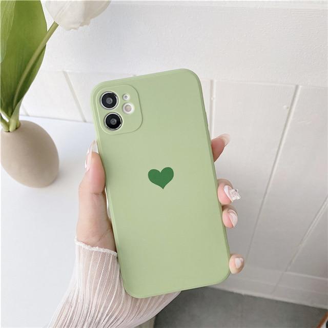 Caseovo Love Series Soft Love Heart Matte Case For iPhone