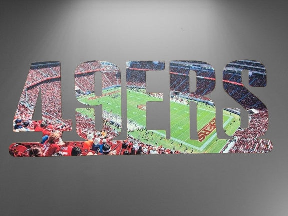 San Francisco 49ers Text Metal Sign Wall Art - NFL Football Team Decor