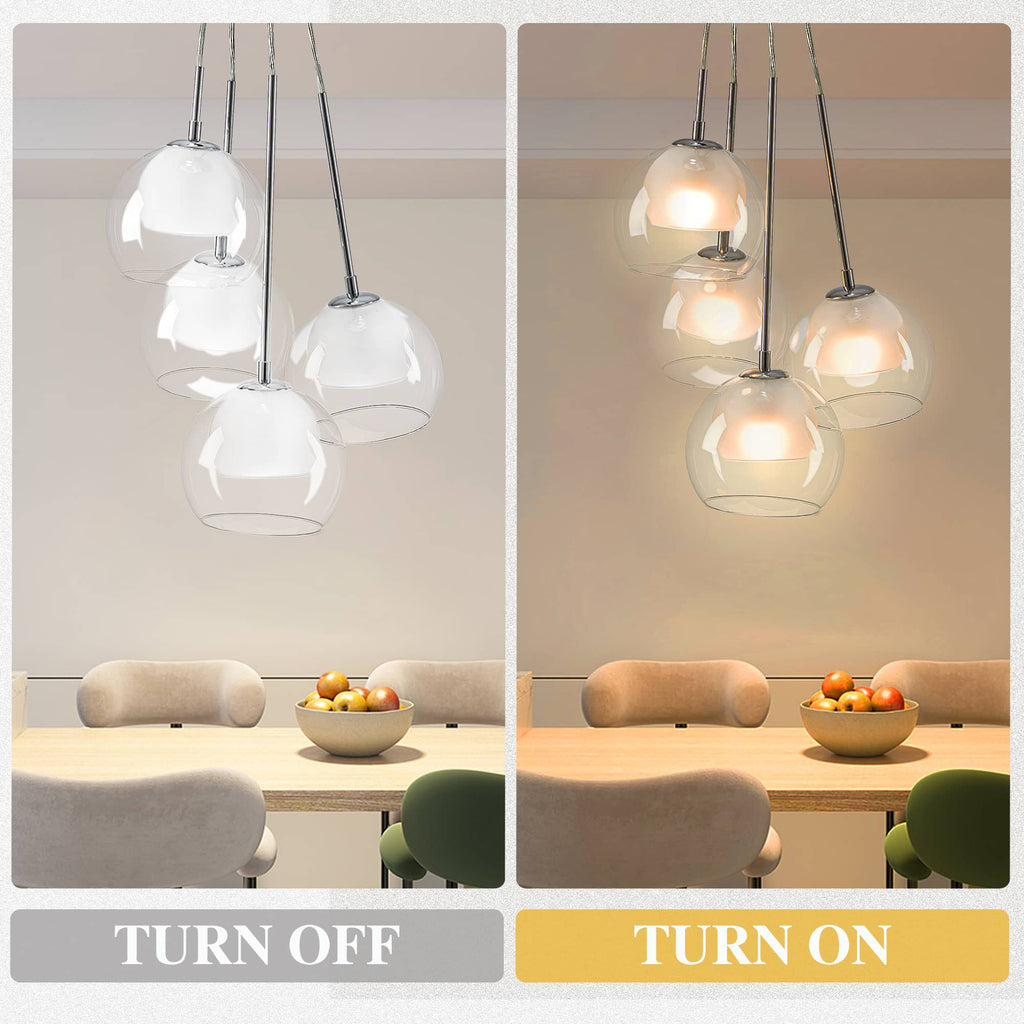 Nordic Chandelier Frosted White And Clear Double Layer Glass Shades Comparision