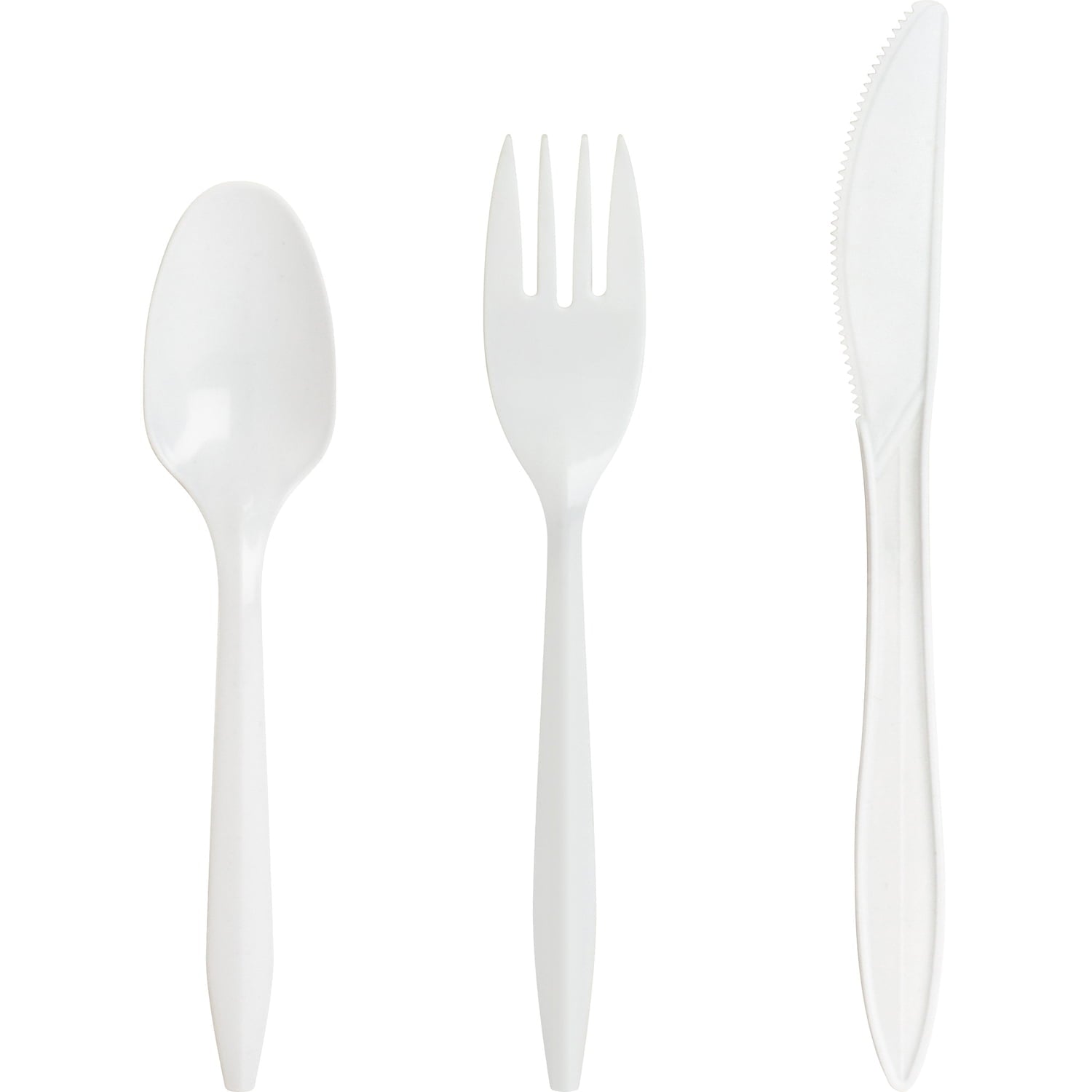 Genuine Joe Medium-Weight Cutlery Plastic Spoons, 1000 Pack - Disposable