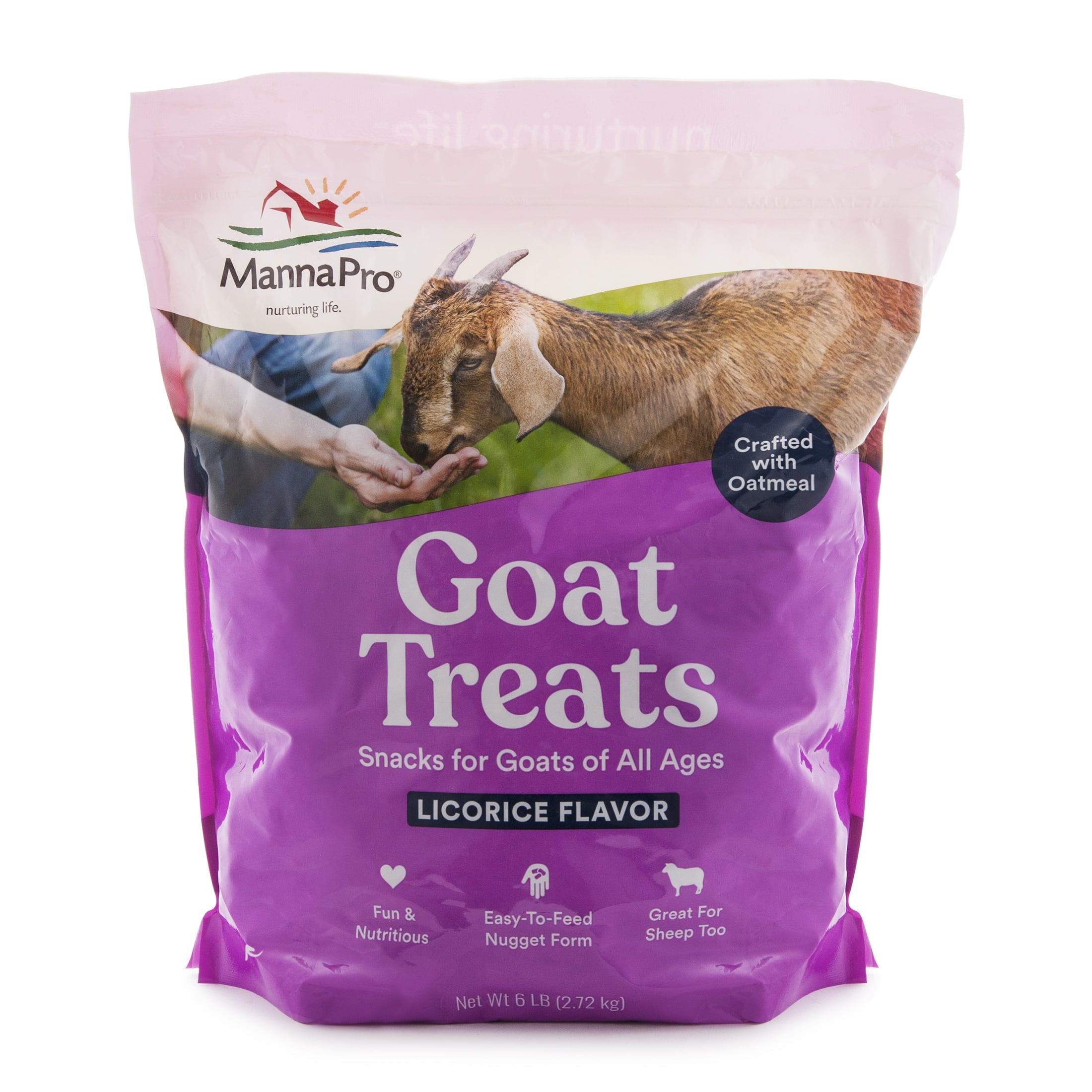 ??Manna Pro Goat Treats, Crafted with Oatmeal, For All Ages of Goats, Licorice