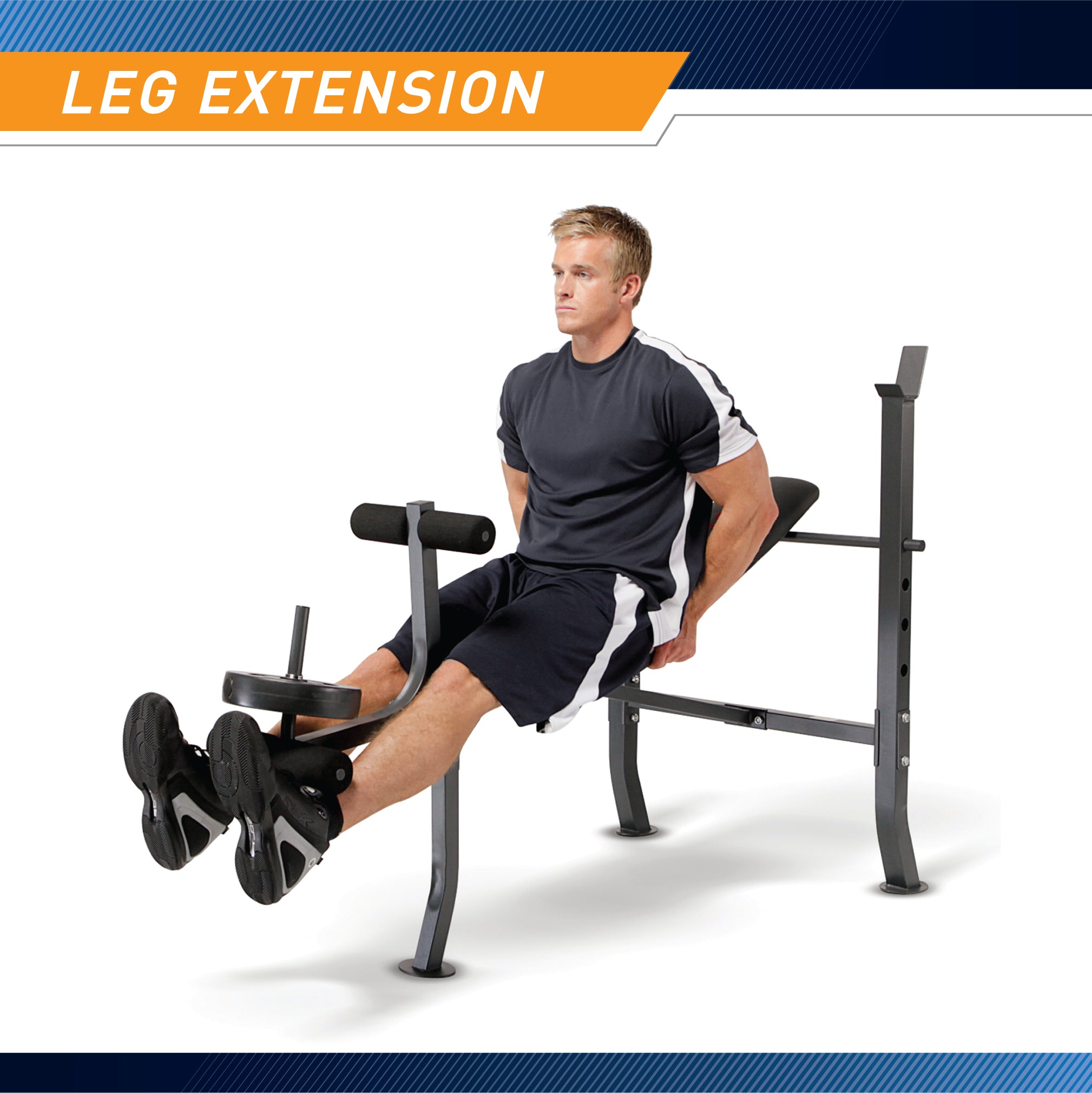 Standard Bench with 100 Lb. Weight Set Home Gym Workout Equipment