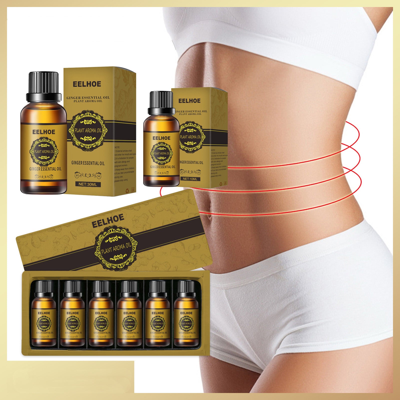 Ginger Essential Slimming Belly Oil Massage