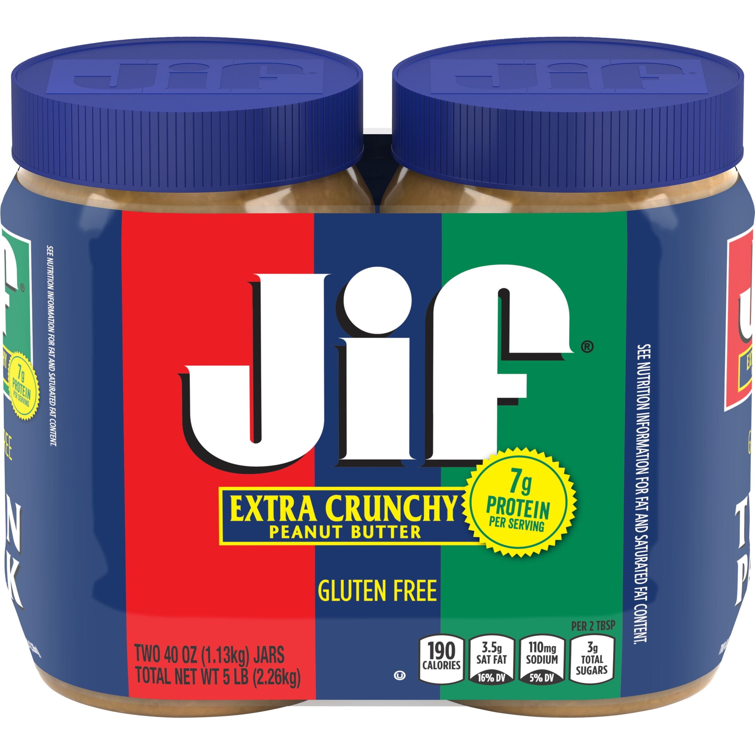 Jif Extra Crunchy Peanut Butter Twin Pack 80-Ounce