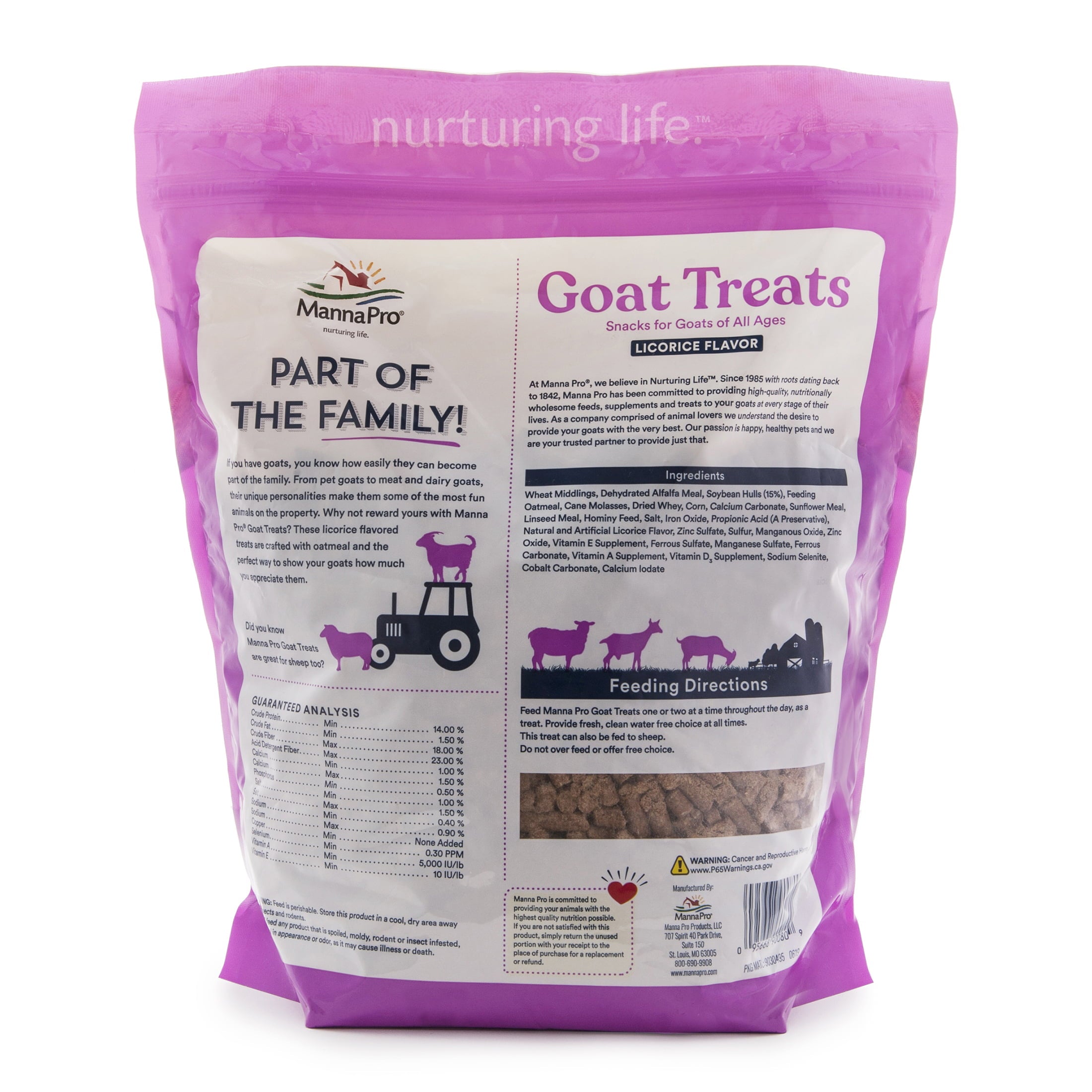 ??Manna Pro Goat Treats, Crafted with Oatmeal, For All Ages of Goats, Licorice