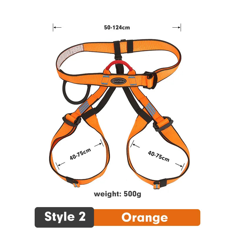 Xinda Professional Outdoor Sports Safety Belt Rock Mountain Climbing Harness Waist Support Half Body Harness Aerial Survival