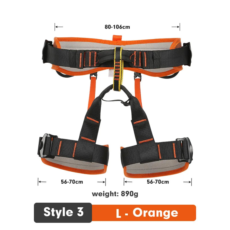 Xinda Professional Outdoor Sports Safety Belt Rock Mountain Climbing Harness Waist Support Half Body Harness Aerial Survival