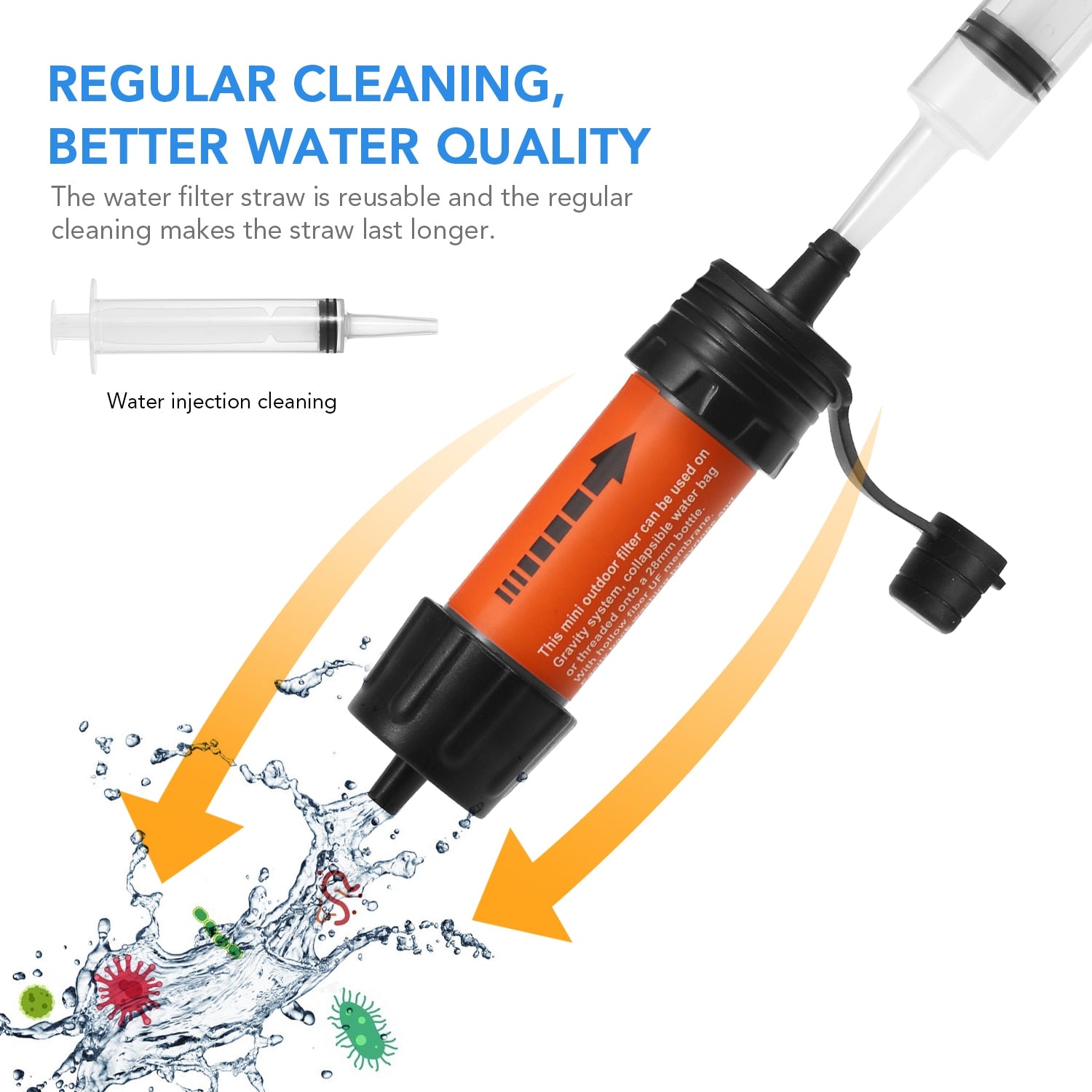 Outdoor Camping Equipment ?? Survival Water Filter Straws Hiking Accessories Water Purifier Water Filtration System Emergency