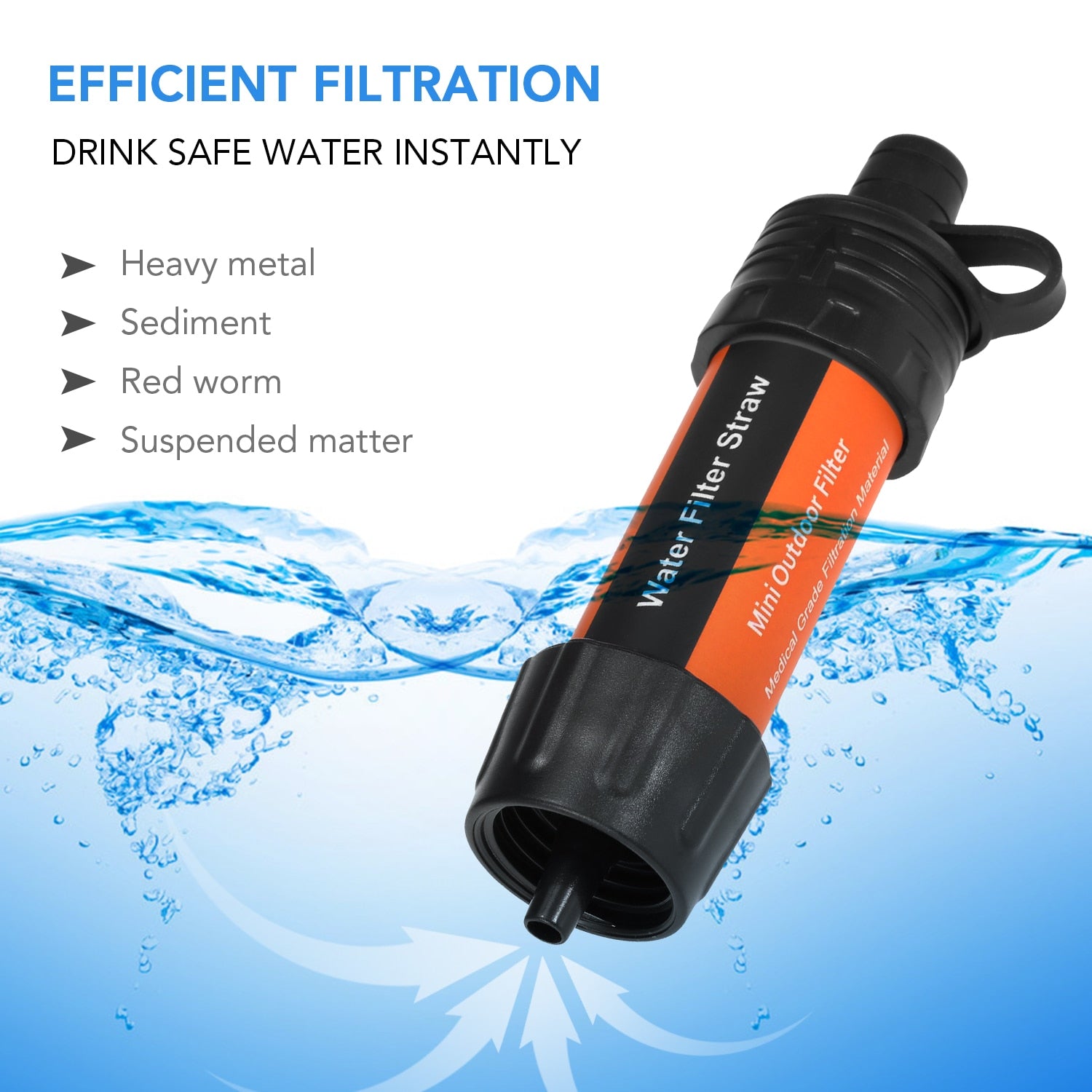 Outdoor Camping Equipment ?? Survival Water Filter Straws Hiking Accessories Water Purifier Water Filtration System Emergency