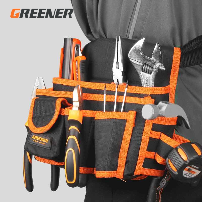 Multifunctional Tool Pouch Waterproof Hardware Electrician Toolkit Drill Holster Waist Oxford Cloth Wrench Screwdriver Tool Bag