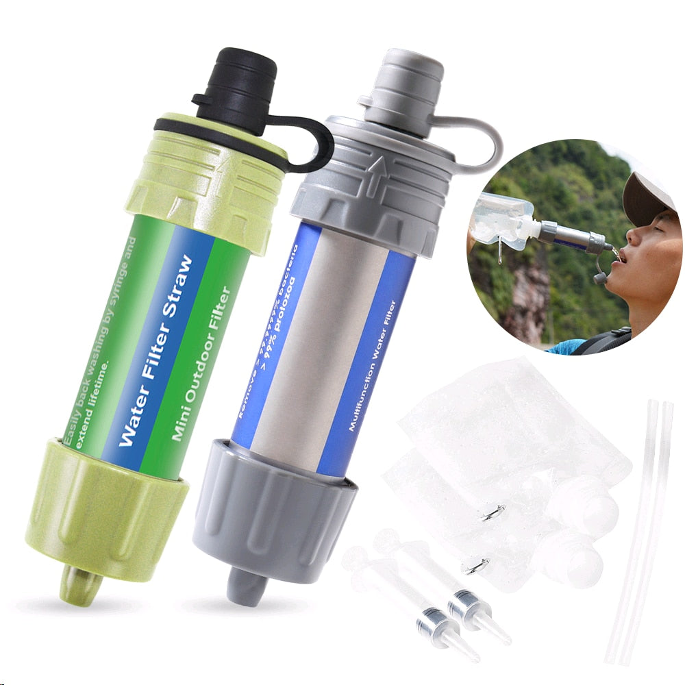 Outdoor Camping Equipment ?? Survival Water Filter Straws Hiking Accessories Water Purifier Water Filtration System Emergency