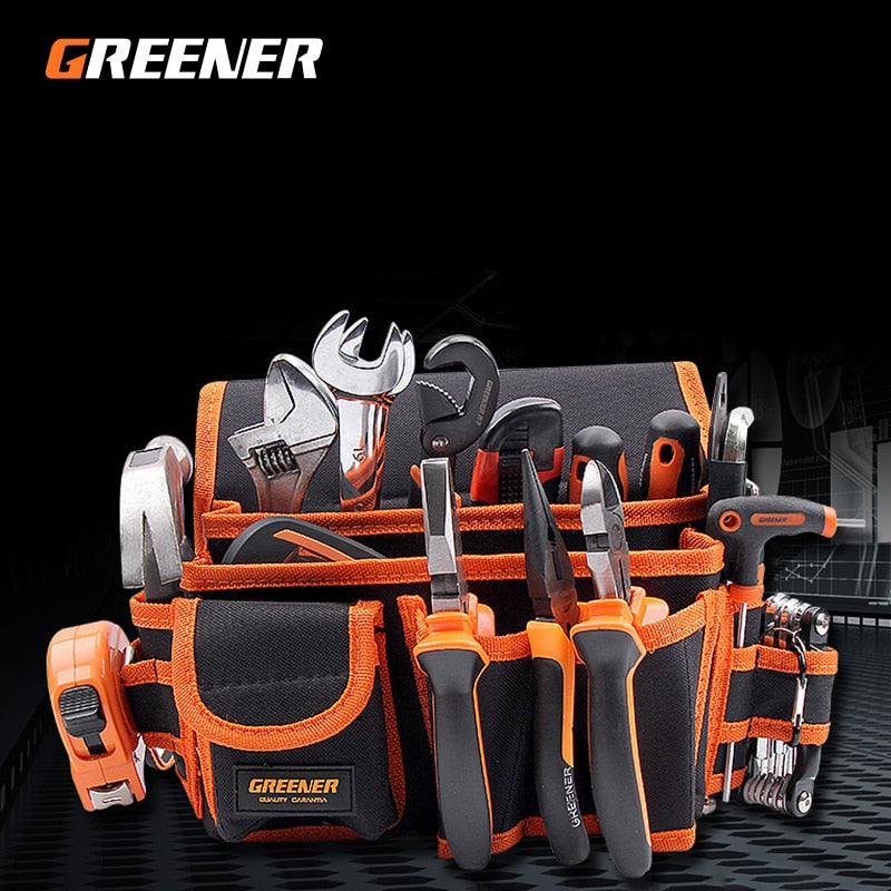 Multifunctional Tool Pouch Waterproof Hardware Electrician Toolkit Drill Holster Waist Oxford Cloth Wrench Screwdriver Tool Bag