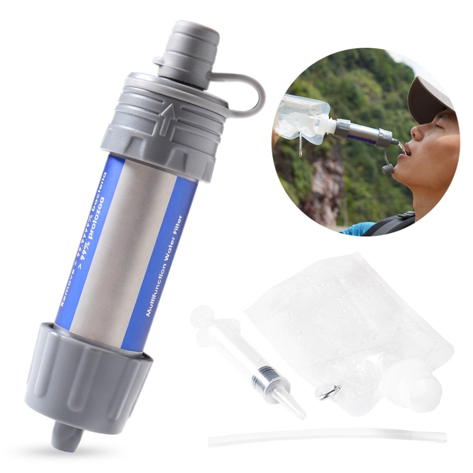 Outdoor Camping Equipment ?? Survival Water Filter Straws Hiking Accessories Water Purifier Water Filtration System Emergency