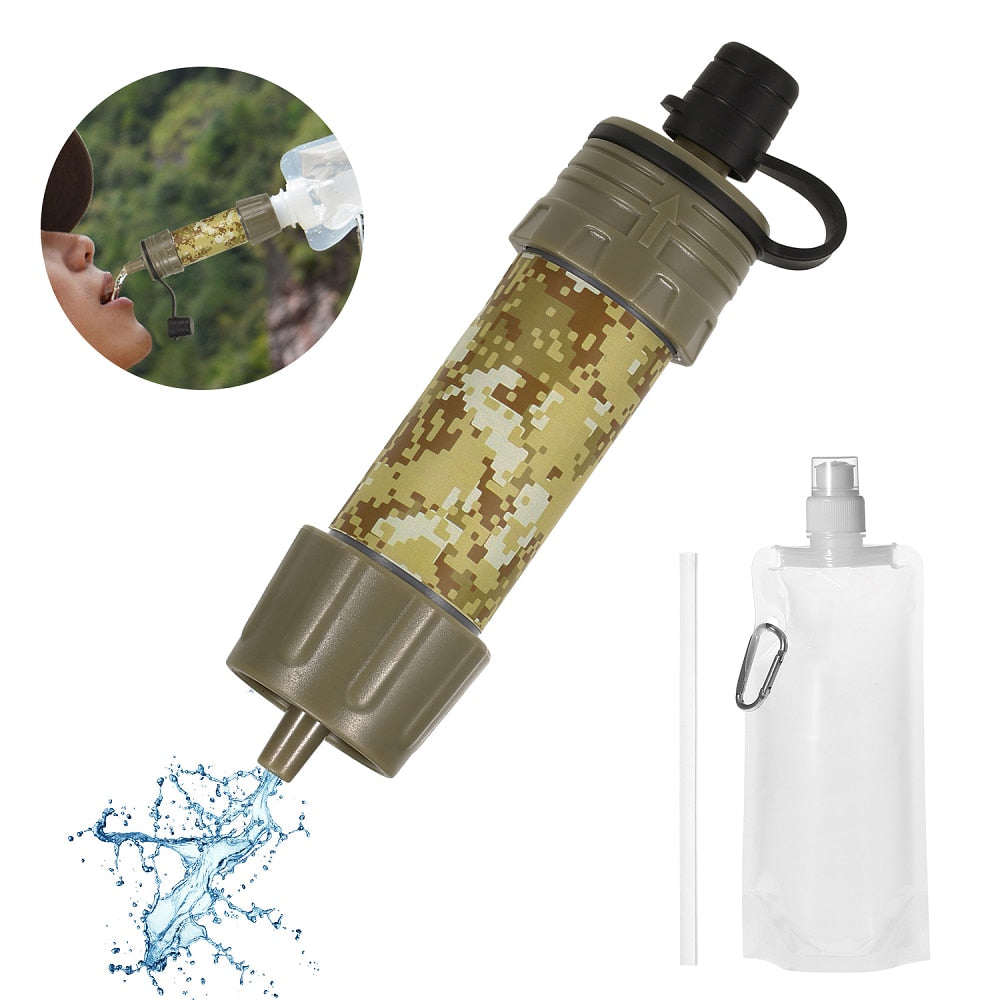 Outdoor Camping Equipment ?? Survival Water Filter Straws Hiking Accessories Water Purifier Water Filtration System Emergency