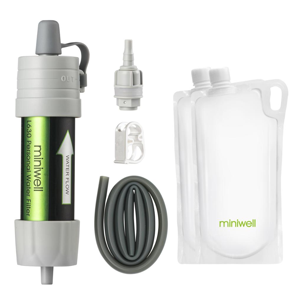 miniwell L630 Portable Outdoor Water Filter Survival kit with Bag for Camping ,Hiking & Travelling